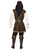 40" White and Brown High Seas Pirate Men Adult Halloween Costume - Medium - IMAGE 3