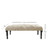 47" Cream Over Tufted Rectangular Bench with Wooden Legs - IMAGE 4