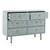 48" Gray Geometric Patterned Six Drawer Dresser with Gold Handle - IMAGE 3