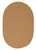 8' x 11' Brown Reversible Oval Throw Rug - IMAGE 1