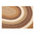 3' Brown and Beige Hand Braided Reversible Round Area Rug - IMAGE 2