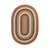 2' x 4' Brown and Beige Hand Braided Reversible Oval Area Rug - IMAGE 1