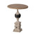 23.5" White and Brown Vintage Style Small Side Table - IMAGE 1