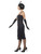 44" Black Flapper Women Adult Halloween Costume with Headband and Gloves - X2 - IMAGE 2