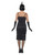 44" Black Flapper Women Adult Halloween Costume with Headband and Gloves - X1 - IMAGE 3