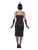 44" Black Flapper Women Adult Halloween Costume with Headband and Gloves - Medium - IMAGE 3
