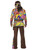 49" Brown and Yellow Psychedelic Hippie Men Adult Halloween Costume - Medium - IMAGE 2