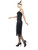 40" Black Flapper Women Adult Halloween Costume - X1 Size - IMAGE 2