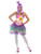 40" Pink and Yellow Candy Queen Women Adult Halloween Costume - Small - IMAGE 1