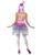 40" Pink and Yellow Candy Queen Women Adult Halloween Costume - Small - IMAGE 3