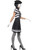 49" Black and White Lady Mime Artist Party Women Adult Halloween Costume - Large - IMAGE 2