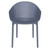 32" Dark Gray Solid Outdoor Dining Chair - IMAGE 3