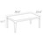 39.5" White Patio Solid Rectangular Lounge Coffee Table