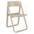 32.25" Taupe Brown Solid Outdoor Resin Folding Chair - IMAGE 1