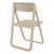 32.25" Taupe Brown Solid Outdoor Resin Folding Chair - IMAGE 2