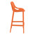 41.25" Orange Solid Outdoor Patio Bar Stool - IMAGE 4