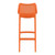 41.25" Orange Solid Outdoor Patio Bar Stool - IMAGE 5