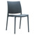 32" Gray Resin Solid Weather Resistant Outdoor Dining Chair - IMAGE 1
