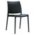 32" Black Resin Solid Weather Resistant Outdoor Dining Chair - IMAGE 1