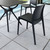32" Black Resin Solid Weather Resistant Outdoor Dining Chair - IMAGE 4