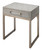 24" Ivory Faux Shagreen and Iron Rectangular Side Table with 1 Drawer - IMAGE 2