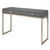 48" Gray Faux Shagreen and Iron Rectangular Console Table with 2 Drawers - IMAGE 2