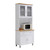 77.5" White Top and Bottom Enclosed Kitchen Cabinet - IMAGE 1
