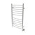 43" Stainless Steel Large Hardwired Curved Polished 12 Bar Towel Warmer - IMAGE 2