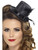 44" Black 1920's Style Women Adult Halloween Mini Tophat Costume Accessory - One Size - IMAGE 1