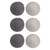 Set of 6 Black and White Spherical Wool Dryer Balls 10" - IMAGE 1