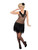 49" Pitch Black 1920's Style Jazz Flapper Women Adult Halloween Costume - Small - IMAGE 4