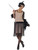 49" Pink and Black 1920's Coco Flapper Women Adult Halloween Costume - Large - IMAGE 1