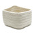 11" Natural Beige Modern Square Braided Storage Basket - IMAGE 1