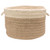 24" Natural Beige Industrial Round Braided Storage Basket - IMAGE 1