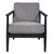 34" Black and Gray Curved Open Back Accent Chair - IMAGE 1