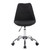 33.5" Black and Metallic Armless Office Task Chair with Buttons - IMAGE 2