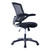 3' Black and Metallic Gray Mesh Task Office Chair with Flip-Up Arms - IMAGE 1