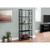 61.5" Black Contemporary Four Tier Etagere Bookcase - IMAGE 4