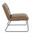 30" Espresso Faux Leather with Black Metal Casper Industrial Comfortable Accent Chair - IMAGE 2