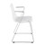 Set of 2 White Contemporary Chair with Chrome Base 32” - IMAGE 3