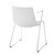 Set of 2 White Contemporary Chair with Chrome Base 32” - IMAGE 4
