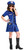 Blue and Black Police Girl Child Halloween Costume - Large - IMAGE 1