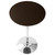 41” Brown and Chrome Adjustable Bar Table - IMAGE 2
