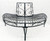 4' Solid Black Home Furniture Collections Semi-Circle Tree-Wrap Bench - IMAGE 1