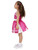 49" Pink and White Cheerleader Girl Child Girl Halloween Costume - Small - IMAGE 2