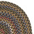 14' Chocolate Brown and Red All Purpose Handcrafted Reversible Round Area Throw Rug - IMAGE 2