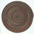 12' Chocolate Brown and Red All Purpose Handcrafted Reversible Round Area Throw Rug - IMAGE 1