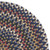 10' Navy Blue and Red All Purpose Handcrafted Reversible Round Area Throw Rug - IMAGE 2