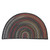 2.5' x 3.8' Green and White All Purpose Handcrafted Reversible Half-circle Area Throw Slice Rug - IMAGE 1