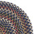 2' x 4' Navy Blue and Olive Green All Purpose Handcrafted Reversible Oval Area Throw Rug - IMAGE 2
